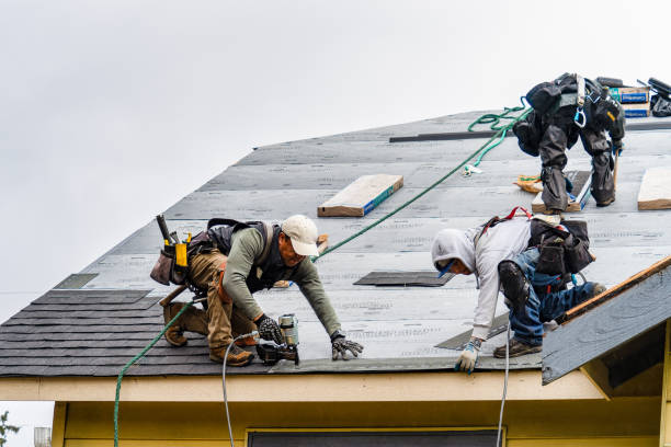 Professional Roofing technician working in Bunker Hill, OR